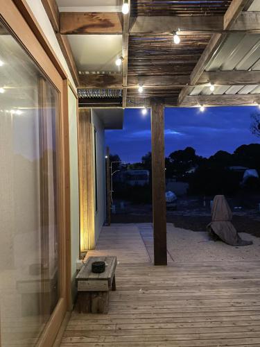 Outside at night at Alloca Beach Shack